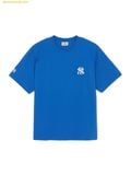  Áo Phông MLB Basic Street Back Letter Oversized Short Sleeve T-shirt New York Yankees 3ATSB1063-50BLN Neon Blue 