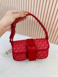  Túi Đeo Vai Michael Kors MK Colby Extra-Small Logo Shoulder Bag Đỏ Logo 