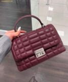  Túi Xách Michael Kors Tribeca Medium Quilted Leather Satchel Oxblood 30F5S2RS2L 
