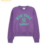  Áo Sweat MLB Women's Varsity Crop Sweatshirt NY (D.Lavender) 3FMTV0234-50LDD 