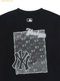  Áo Phông MLB Vintage Denim-like Monotive Oversized Short Sleeve T-shirt New York Yankees Black 3ATSM0763-50BKS 