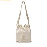  Túi Đeo Chéo MLB Drawstring Mini Bucket Bag Monogram Series New York Yankees 7ACRMD65N-50CRM Trắng 