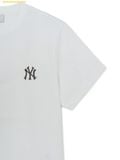  Áo Phông MLB Basic Small Logo Semi-Oversized Short Sleeve T-shirt New York Yankees White 3ATSB8063-50WHS 