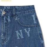  Chân Váy Denim MLB Women's Basic Multi Mega Logo Print Denim Skirt NY (Indigo) 3FDSB0143-50INS 