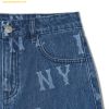  Chân Váy Denim MLB Women's Basic Multi Mega Logo Print Denim Skirt NY (Indigo) 3FDSB0143-50INS 