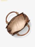  Túi Xách Michael Kors Marilyn Medium Signature Logo Convertible Satchel Brown 35F5G6AS2B 