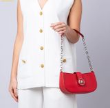 Túi Đeo Vai Michael Kors Carmen Small Leather Pouchette Shoulder Bag Đỏ 