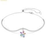  Dây Chuyền Swarovski Ariana Grande x Swarovski choker Mixed cuts, Flower, Multicolored, Rhodium plated 5749189 
