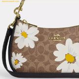  Túi Đeo Vai Coach Teri Shoulder Bag In Signature Canvas With Floral Print CZ586 Màu Nâu 