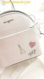  Balo Mini Karl Lagerfeld Paris Maybelle Small Bright White Backpack Karl Charms 
