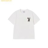  Áo Phông ADLV Fuzzy Font Rabbit Short Sleeve T-Shirt Trắng Kem 