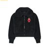 Áo Khoác Lông MLB Women's Heart Crop Fleece Jumper NY (Black) 3FFDH0126-50BKS 