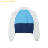  Áo Khoác Gió MLB Women's Crop Colorblock Windbreaker 3FWJB0421-50NYL Xanh Phối Trắng 