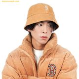  Mũ Bucket MLB Bucket Corduroy Dome Hat Boston Red Sox 3AHTC0126-43BGS Màu Nâu 