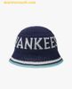  Mũ Bucket MLB Knit Crochet Bucket Hat NY Navy 3AHTK014N-50NYS 