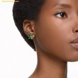  Bông Tai, Khuyên Tai Swarovski Gema stud earrings Mixed cuts, Flower, Green, Gold-tone plated 5658400 