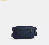  Túi Đeo Chéo Coach Elias Belt Bag In Signature Canvas Midnight Navy CZ400 