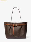  Túi Tote Michael Kors Emilia Large Logo Tote Bag 35S1GU5T7B Nâu Logo 
