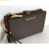  Ví Dài Michael Kors Jet Set Travel Signature Logo Smartphone Wallet Brown 35F8GTVW0B 