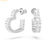 Khuyên Tai, Bông Tai Swarovski Matrix hoop earrings Baguette cut, Heart, Small, White, Rhodium plated 5653170