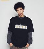  Áo Phông ADLV Chill Guy Photo 4 Cut Short Sleeve T-Shirt Đen 