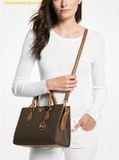  Túi Xách Michael Kors Sheila Medium Logo Satchel 35S3G6HS2B Nâu Logo 