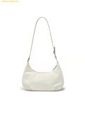  Túi Đeo Vai MLB Basic Vintage Nylon Hobo Bag New York Yankees 3ABQVN16N-50IVS Cream 
