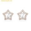  Khuyên Tai, Bông Tai Swarovski Stella Stud Earrings Round Cut, Star, White, Rose Gold-Tone Plated 5645465 