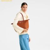  Túi Tote Longchamp Le Pliage Original M Cognac - Canvas 