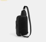  Túi Đeo Chéo Coach Ethan Pack In Blocked Signature Canvas Charcoal Black CZ394 