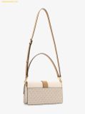  Túi Đeo Vai Michael Kors Greenwich Medium Signature Logo Convertible Crossbody Bag Light Cream Multi 