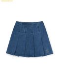  Chân Váy MLB Women's Basic Small Logo Pleated Denim Skirt New York Yankees 3FDSB0454-50INS 