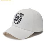  Mũ Lưỡi Trai MLB Sportive Varsity Emblem Unstructured Ball Cap NY (Ivory) 3ACPV094N-50IVS Trắng Phom Cứng 