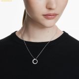  Dây Chuyền, Vòng Cổ Swarovski Matrix pendant Crystal pearl, Round cut, White, Rhodium plated - 5688751 