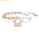  Vòng Tay, Lắc Tay Swarovski Stella Bracelet Crystal Pearls Star White Rose Gold-Tone Plated Medium 5645461 