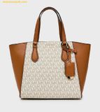  Túi Tote Michael Kors Taryn Small Signature Logo and Leather Convertible Crossbody Bag 32F4GTBC1B Vanila 