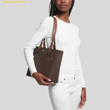  Túi Tote Michael Kors Jet Set Medium Logo Pocket Tote Bag Brown 35F3GTVT3B 