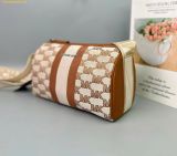  Túi Trống Đeo Chéo Michael Kors Cooper Travel XS Duffle Crossbody Nwt In Cream Multi Nâu Logo 