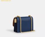  Túi Đeo Chéo Coach Mini Klare Crossbody Bag In Signature Canvas Deep Blue Tan CBR07 