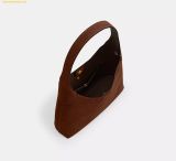  Túi Đeo Vai Coach Brooklyn 28 Warm Brown Suede Shoulder Bag CW637 
