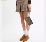  Ví Dài Coach Double Zip Wristlet In Signature Jacquard With Floral Embroidery Oak Multi CEF63 
