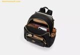  Balo Coach Court Backpack In Blocked Signature Canvas Nâu Logo 