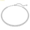  Dây Chuyền, Vòng Cổ Swarovski Imber Tennis necklace Round cut, White, Rhodium plated 5682595 