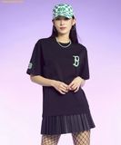 Áo Phông MLB Checkerboard Clipping Logo Overfit Short Sleeve T-Shirt BOS (Black) 3ATSO0233-43BKS 