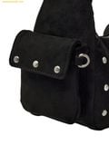  Túi Đeo Vai MLB Vintage Street Studded Hobo Bag New York Yankees Black 3ABQVB26N-50BKS 