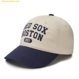  Mũ Lưỡi Trai MLB Lettering Color Block Unstructured Ball Cap BOS - 3ACPVL14N-43NYD - Navy 