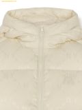  Áo Khoác Phao MLB Diamond Monogram Tonton Jacquard Hooded Goose Short Padding NY (D.Cream) 3ADJM1246-50CRD 