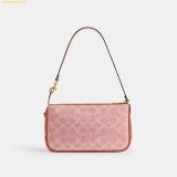  Túi Đeo Vai Coach Plaza Bag In Signature Canvas Brass Melon Pink 