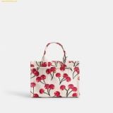  Túi Tote Vuông Coach Cargo Tote Bag 20 With Cherry Print Chalk Multi CZ104 