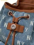  Balo MLB Classic Monogram Vintage Denim Backpack New York Yankees 3ABKM065N-50BLL Xanh 